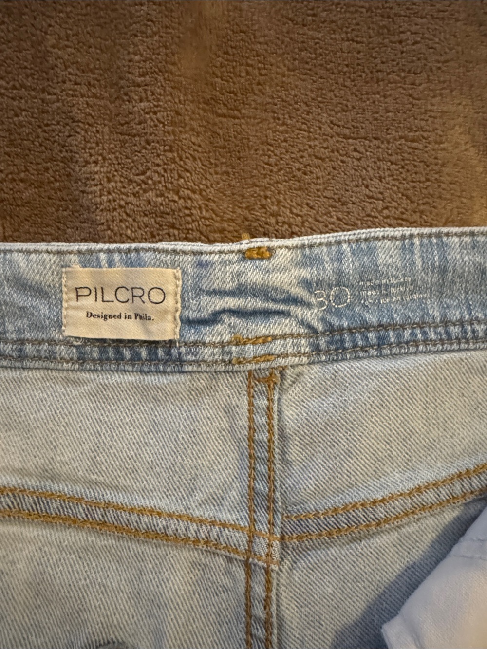 Pilcro Light Blue Wide-Leg Jeans with Frayed Hem - Picture 2 of 9